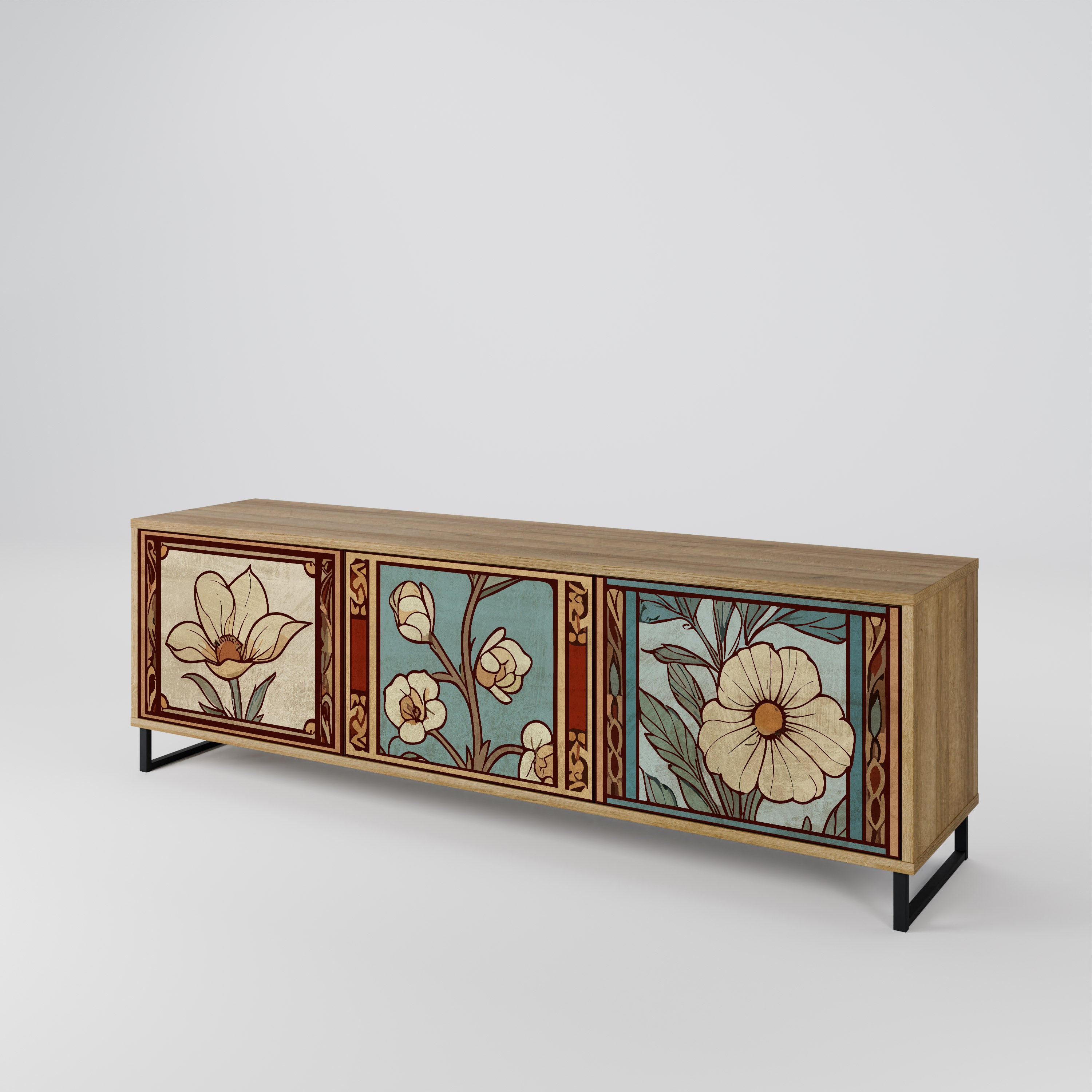 TIMELESS FLORA 3-Door TV Cabinet