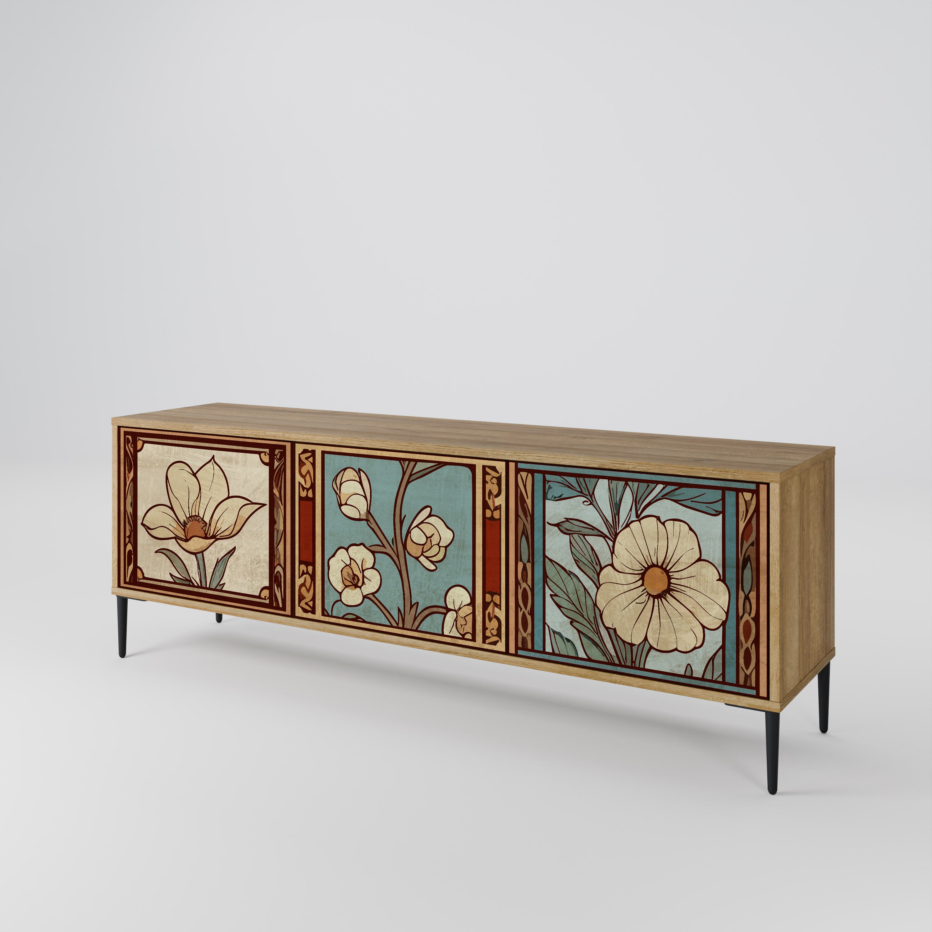 TIMELESS FLORA 3-Door TV Cabinet