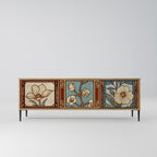 TIDLÖS FLORA TV-bänk med 3 dörrar i ekeffekt