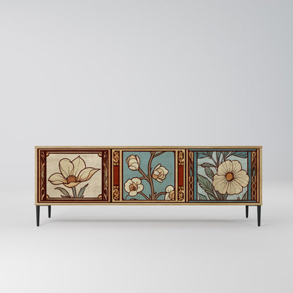 TIMELESS FLORA 3-Door TV Stand in Oak Effect