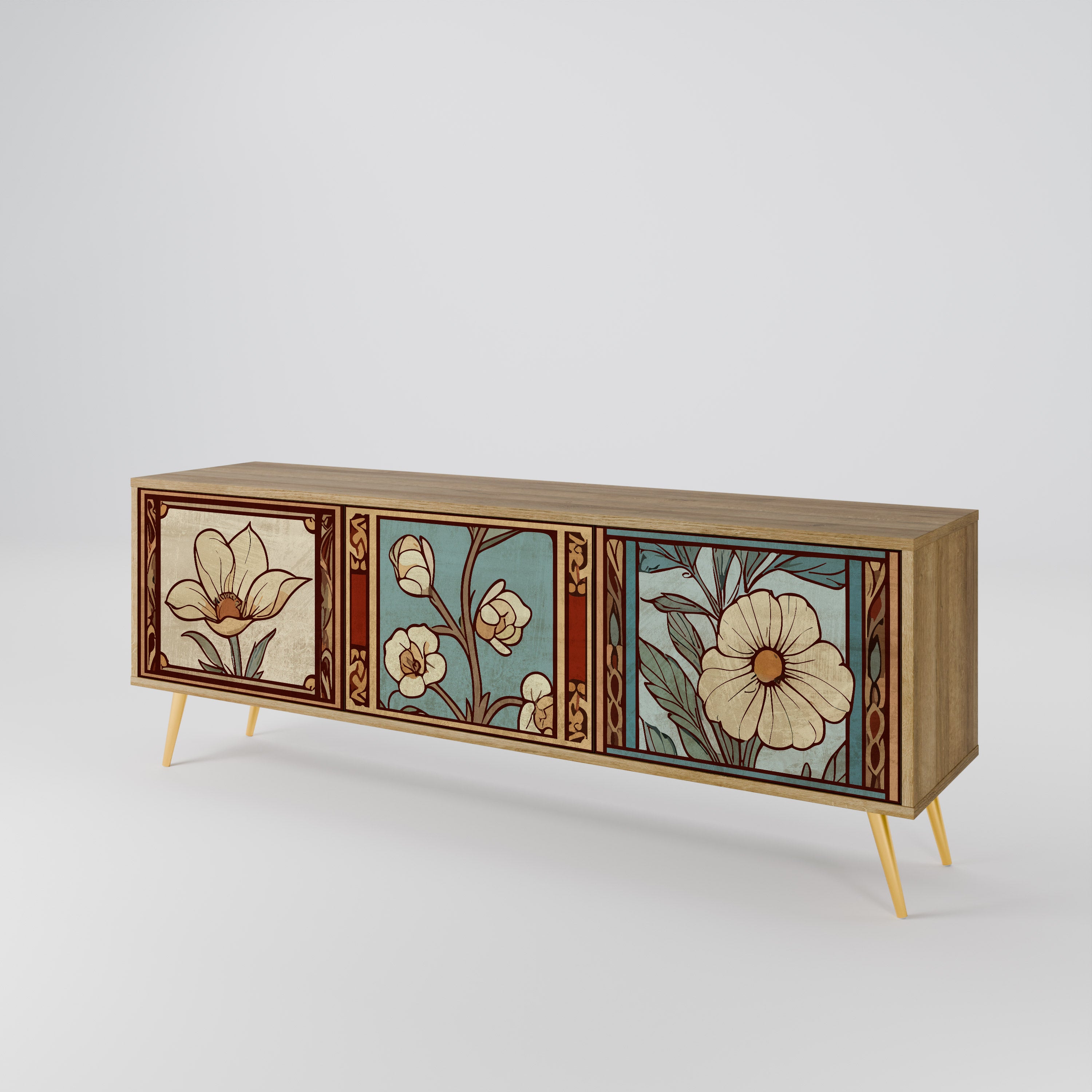 TIMELESS FLORA 3-Door TV Cabinet
