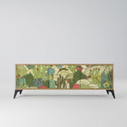 SUCCULENTS KALEIDOSCOPE 3-Door TV Stand in Oak Effect