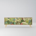 SUCCULENTS KALEIDOSCOPE 3-Door TV Stand in Oak Effect