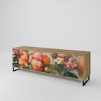 STYLISH BEAUTY TV-bänk med 3 dörrar i ekeffekt