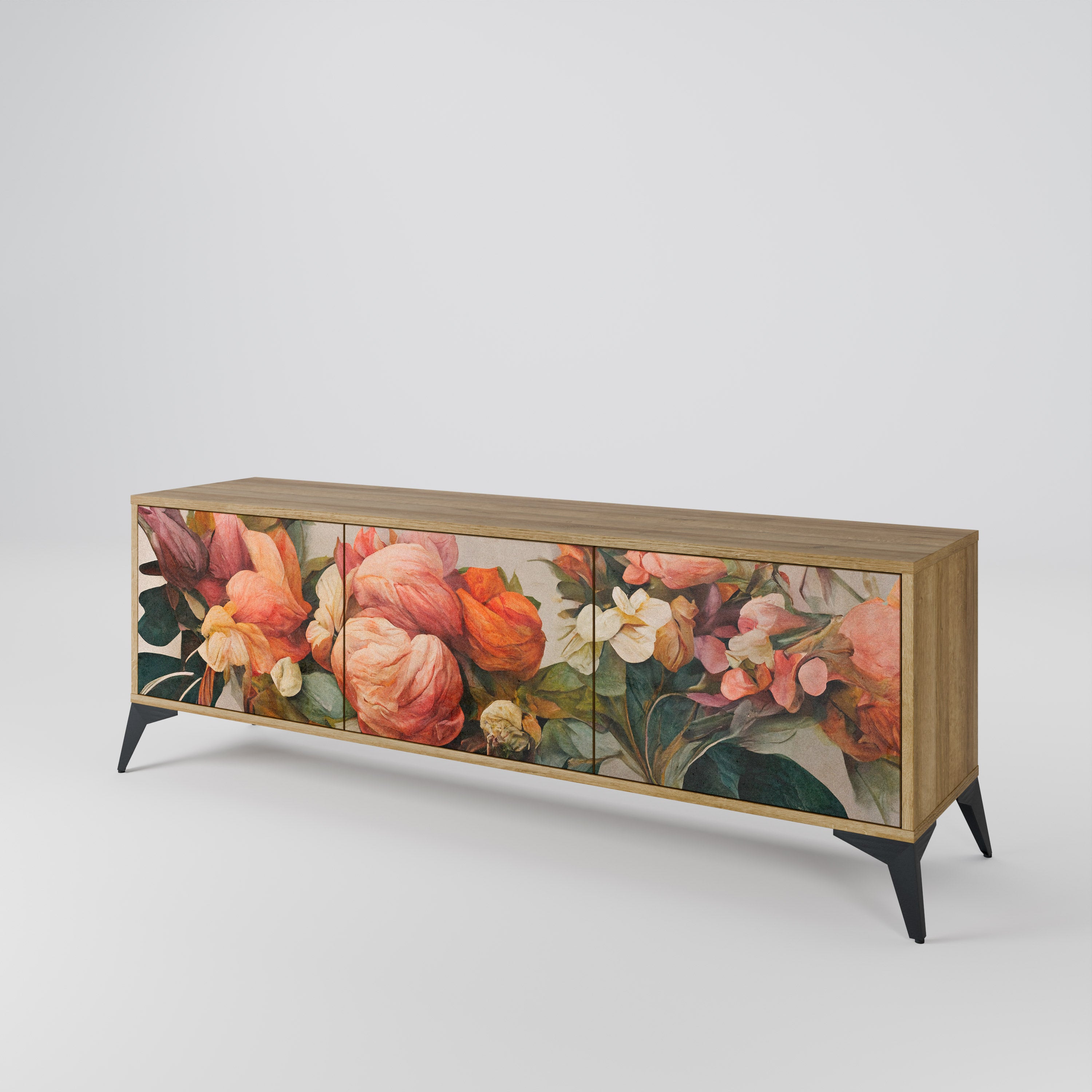 STYLISH BEAUTY 3-Door TV Cabinet