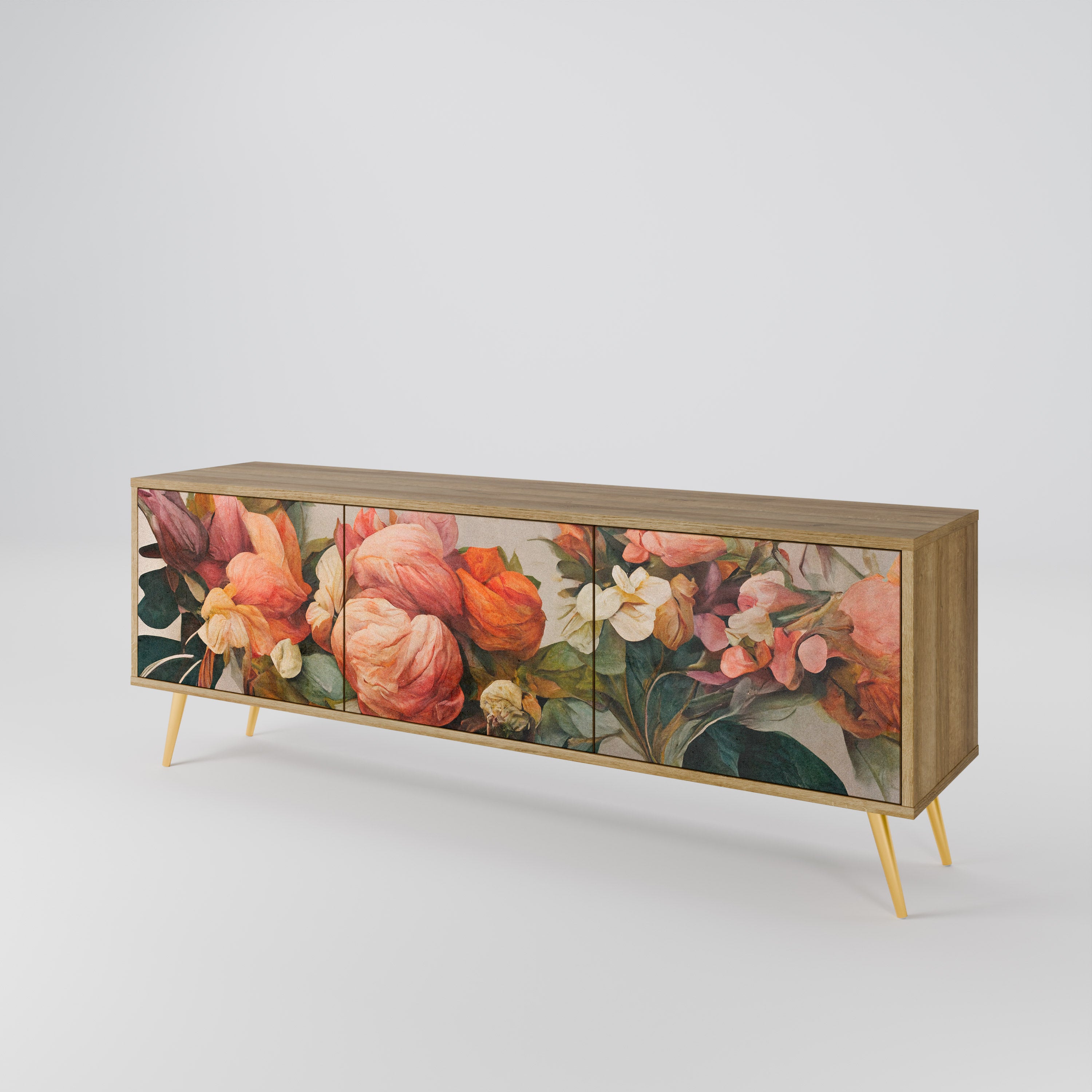 STYLISH BEAUTY 3-Door TV Cabinet