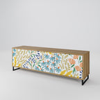 HELLO SPRING 3-Door TV Stand in Oak Effect