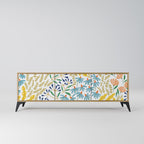 HELLO SPRING 3-Door TV Stand in Oak Effect