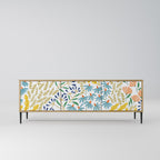 HELLO SPRING 3-Door TV Stand in Oak Effect