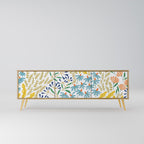 HELLO SPRING 3-Door TV Stand in Oak Effect