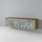 NIGHT LADY TV-bänk med 3 dörrar i ekeffekt