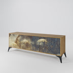 GENTLE POWER 3-Door TV Stand in Oak Effect