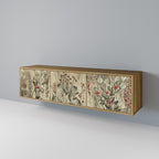 HERBAL GRACE 3-Door TV Stand in Oak Effect