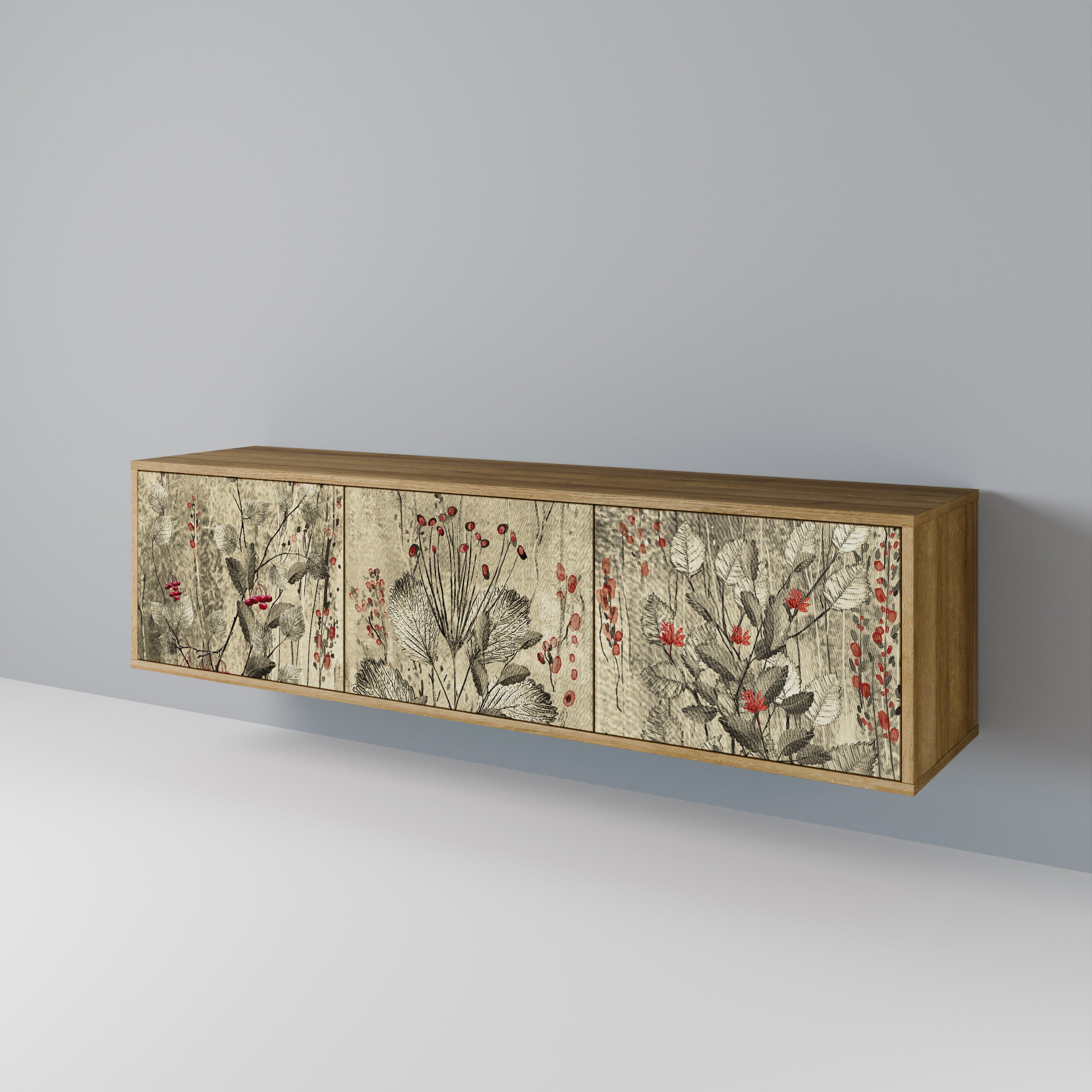 HERBAL GRACE 3-Door TV Cabinet