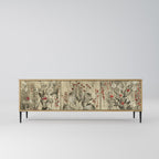 HERBAL GRACE 3-Door TV Stand in Oak Effect