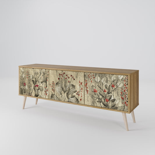 HERBAL GRACE 3-Door TV Cabinet