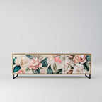 FLORAL GRACE 3-Door TV Stand in Oak Effect