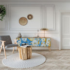 DAISY LUXE TV-bänk med 3 dörrar i ekeffekt