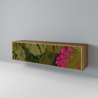 TROPICAL BEAUTY 3-Door TV Stand in Oak Effect