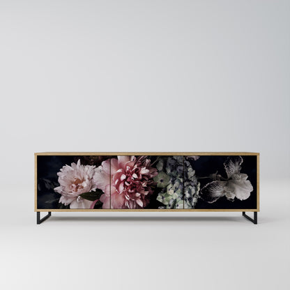 PURE BLOSSOM 3-Door TV Stand in Oak Effect
