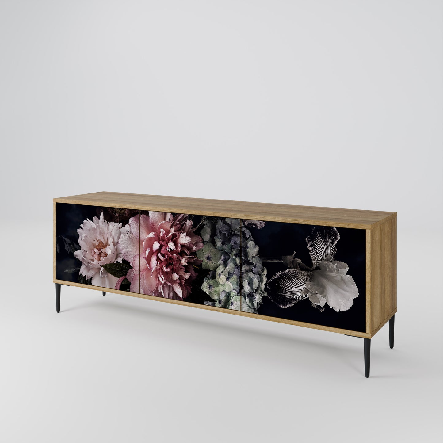 PURE BLOSSOM TV-bänk med 3 dörrar