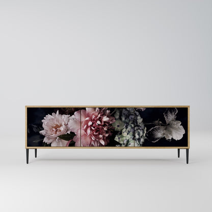 PURE BLOSSOM 3-Door TV Stand in Oak Effect