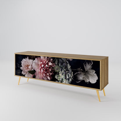 PURE BLOSSOM 3-Door TV Stand in Oak Effect