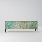 BLOOMING CHARM 3-Door TV Stand in Oak Effect