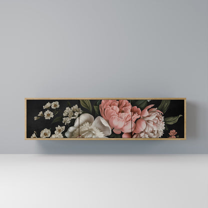 LUSH ELEGANCE TV-bänk med 3 dörrar i ekeffekt
