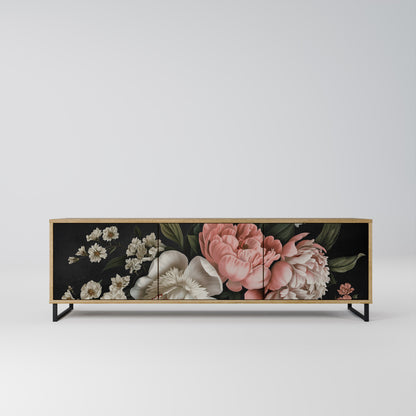 LUSH ELEGANCE TV-bänk med 3 dörrar i ekeffekt