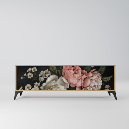 LUSH ELEGANCE TV-bänk med 3 dörrar i ekeffekt