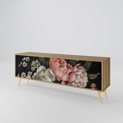 LUSH ELEGANCE TV-bänk med 3 dörrar i ekeffekt