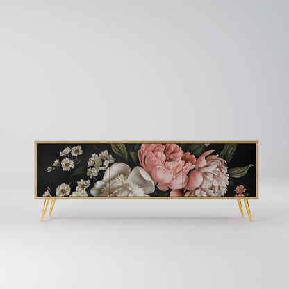 LUSH ELEGANCE TV-bänk med 3 dörrar i ekeffekt