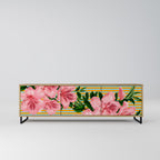 FRAGILE BEAUTY TV-bänk med 3 dörrar i ekeffekt