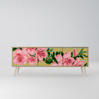 FRAGILE BEAUTY TV-bänk med 3 dörrar i ekeffekt