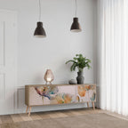 SOFTEN POPPY 3-Door TV Stand in Oak Effect