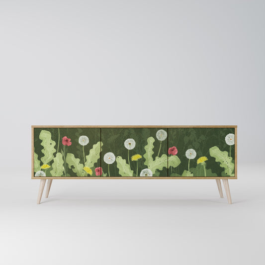 DANDELION AMUSE 3-Door TV Stand in Oak Effect