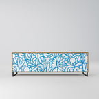 BLOOMY MORNING 3-Door TV Stand in Oak Effect