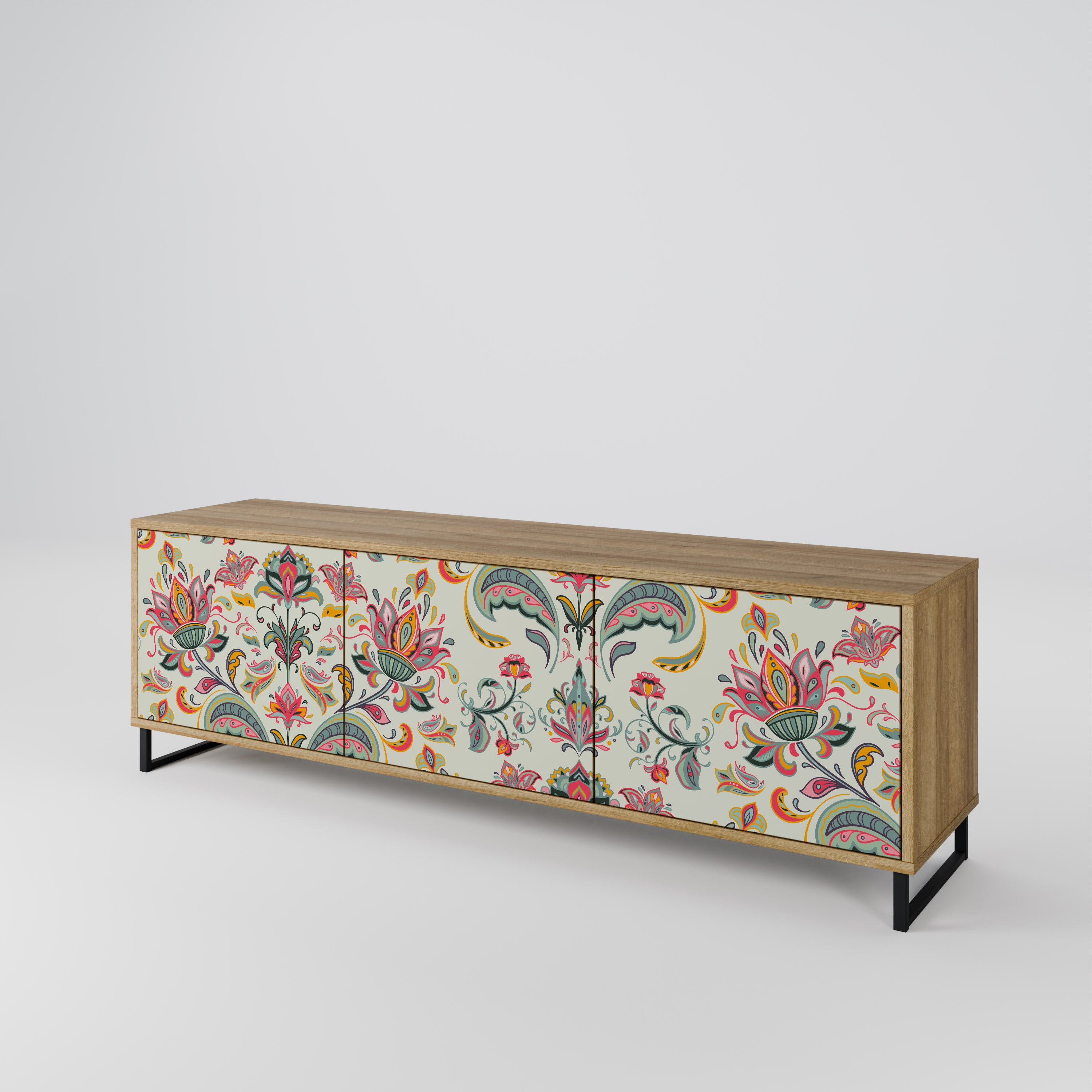 ORGANIC FOLKLORE 3-Door TV Cabinet