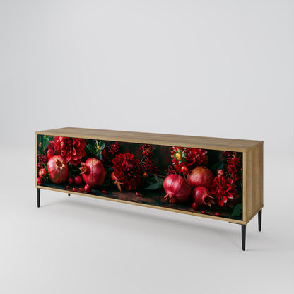 DAHLIAS AND POMEGRANATES TV-bänk med 3 dörrar