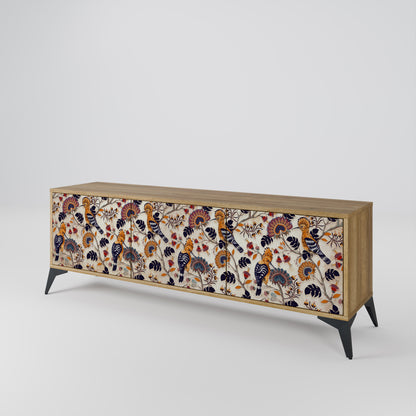 EMINENT HOOPOE 3-Door TV Stand in Oak Effect