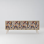 EMINENT HOOPOE TV-bänk med 3 dörrar i ekeffekt