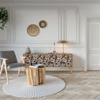 EMINENT HOOPOE TV-bänk med 3 dörrar i ekeffekt