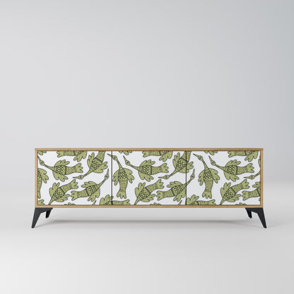 SEEDLING SONGBIRD 3-Door TV Stand in Oak Effect