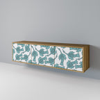 WATERSPOUT SONGIBIRD TV-bänk med 3 dörrar i ekeffekt