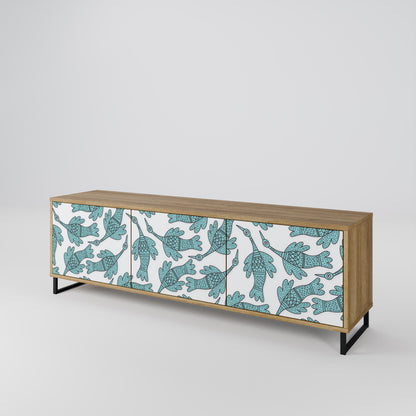 WATERSPOUT SONGIBIRD 3-Door TV Stand in Oak Effect
