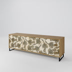 ALMONDINE SONGBIRD 3-Door TV Stand in Oak Effect