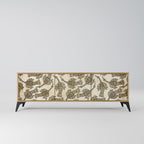 ALMONDINE SONGBIRD 3-Door TV Stand in Oak Effect