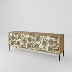 ALMONDINE SONGBIRD 3-Door TV Stand in Oak Effect