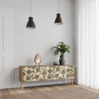 ALMONDINE SONGBIRD 3-Door TV Stand in Oak Effect